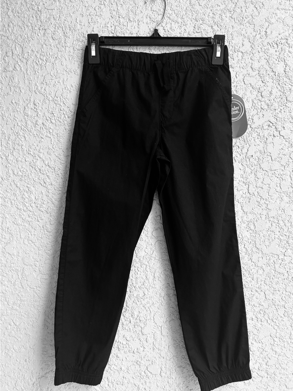 wonder nation Black Elastic-Waist Jogger Pants